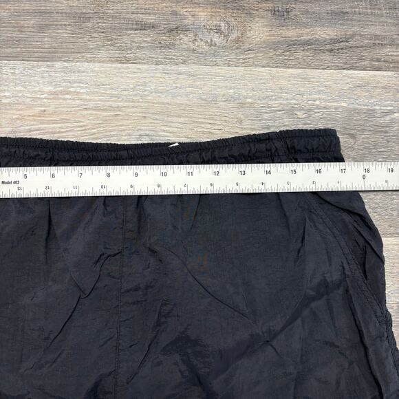Vintage 90s Nike Black White Womens M Nylon Big Swoosh Nylon Running Shorts‎ - Picture 6 of 10